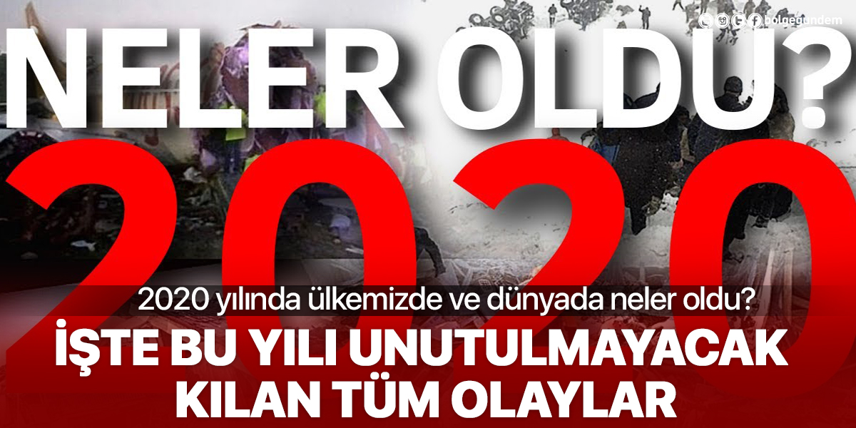 2020 'de neler oldu? İşte 2020'de ülkemizde ve dünyada yaşanan ve bu yılı unutulmayacak kılan olaylar!