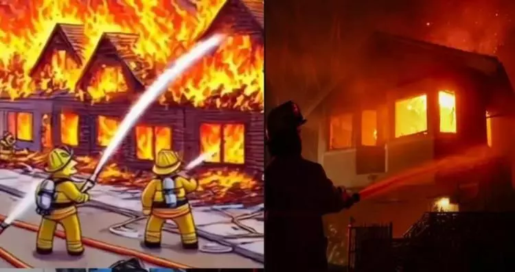 Simpsonlar yine olay oldu! ABD'de yaşanan yangını, 20 yıl önceden bildiği iddia edildi