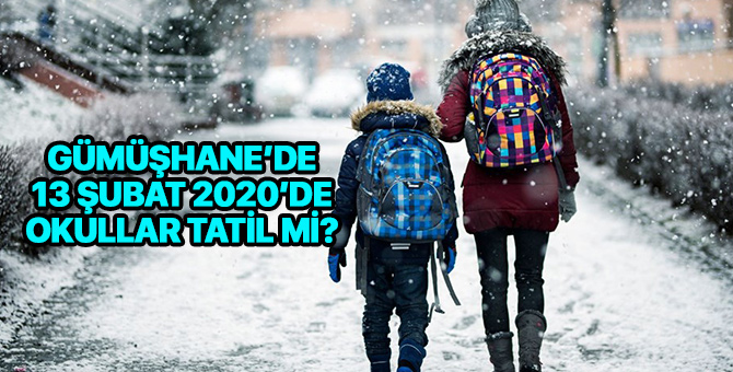 Gümüşhane'de okullar tatil mi 13 Şubat 2020? Gümüşhane Perşembe kar tatili var mı?